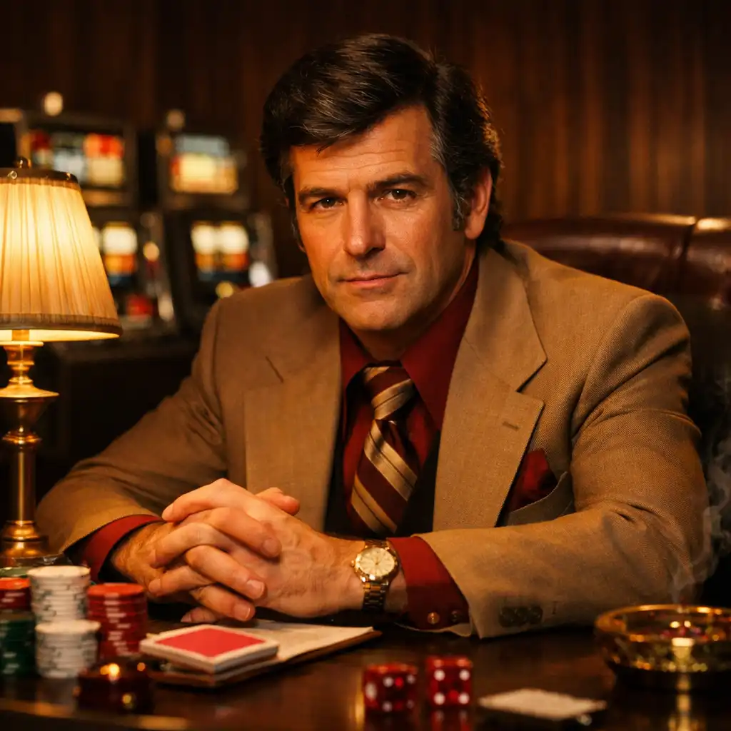 Robert De Niro as Sam Ace Rothstein in Casino, wearing a pink suit