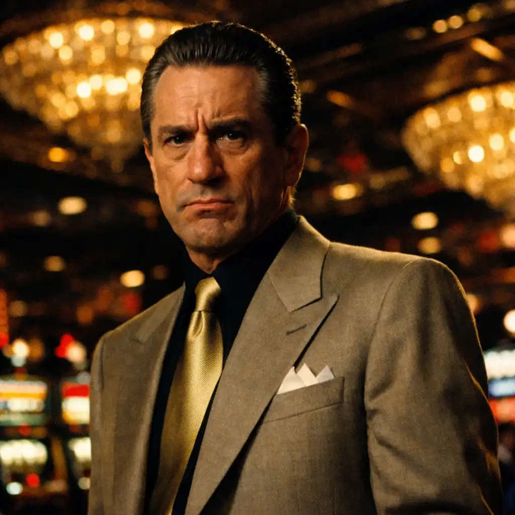Robert De Niro and Joe Pesci in a tense confrontation in Casino
