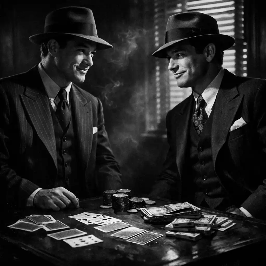 The Sting con artists in 1930s suits